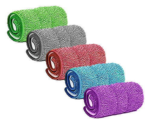 Pack 5 Paño Microfibra Trapero Spray Repuesto Mopa Limpieza