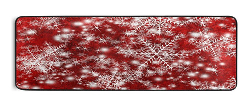 Alfombra Camino Navidad Copo Nieve Baño Cocina Pasillo 72 X