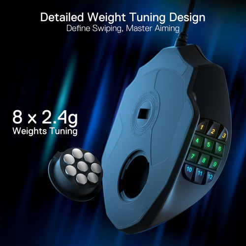 Ratón Para Juegos Redragon M908 Impact Rgb Led 12,400 Dpi