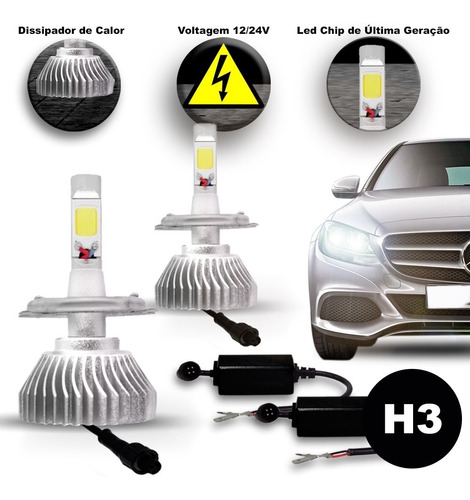 Kit Lâmpadas Led - H1 - H11 - H3 - H4 - H7 - H27 - Hb3 - Hb4