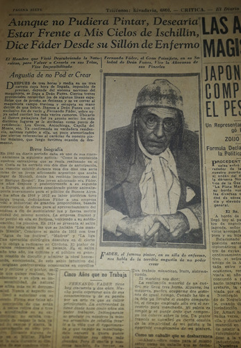 Fader En El Fader - Fernando Fader + Entrevista Crítica 1934 (Usado)