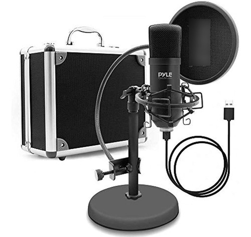 Pyle Usb Microphone Podcast Recording Kit Audio Cardioid Mic Color sound around