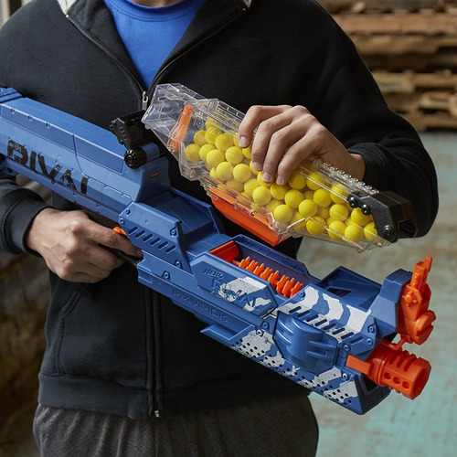 Nerf Rival Nemesis Mxvii-10k, Azul (blue) Con 100 Municiones