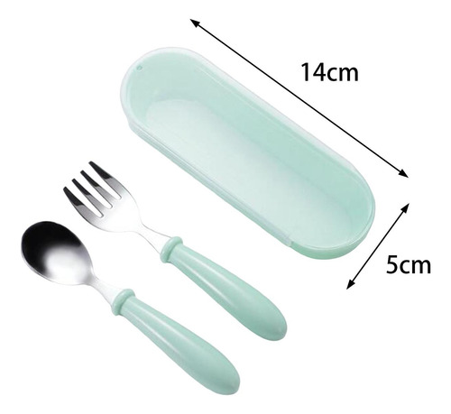 Set De Cubiertos Infantiles, Cuchara Y Tenedor De Acero