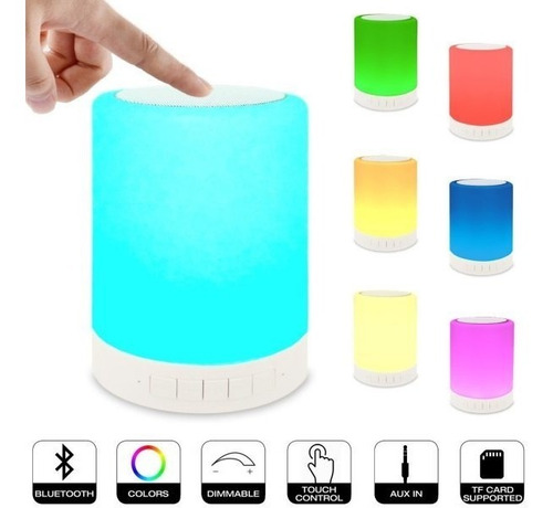 Corneta Portátil Con Lampara Multicolor Bluetooth