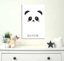Comprar Cuadro 30x45cm Bebe Infantil Recien Nacido Panda Hello Oso