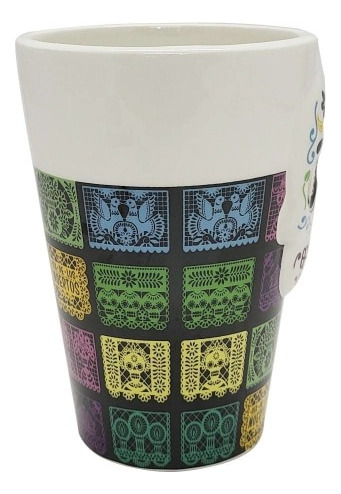 Set De 5 Tazas De Ceràmica De Calavera Dìa De Muertos (Usado)