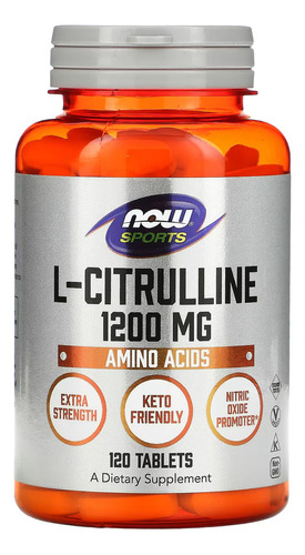 L-citrulina Extra Strength 1200mg 120 Comprimidos Now Foods