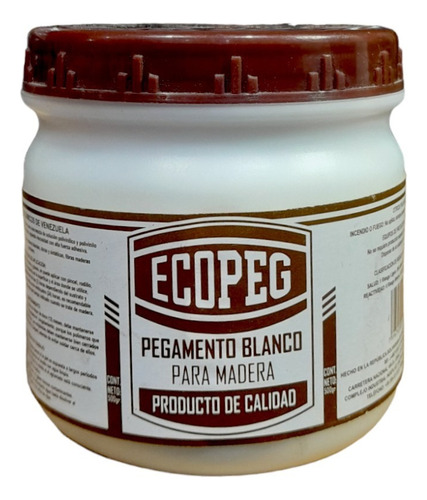 Cola Blanca 500gr Para Madera Ecopeg