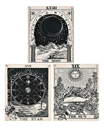 3 Tapices De Tarot, 50 X 60 Cm, Decoración Del Hogar