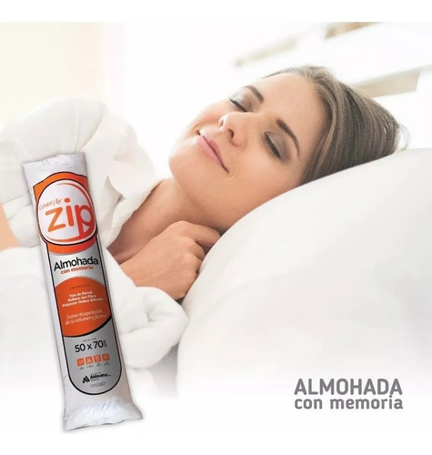 Almohada Inteligente Memoria Comprimida Zip Aldeana 50x70