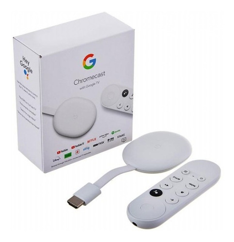 Imagen 1 de 9 de Google Chromecast 4 8gb 2gb 4k Control Remoto Y Control Voz