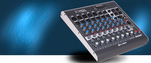 Mesa De Som 8 Canais Usb Bluetooth Fm Xms802 Canais Balanceados Saída De Fone Ouvido Nca Full