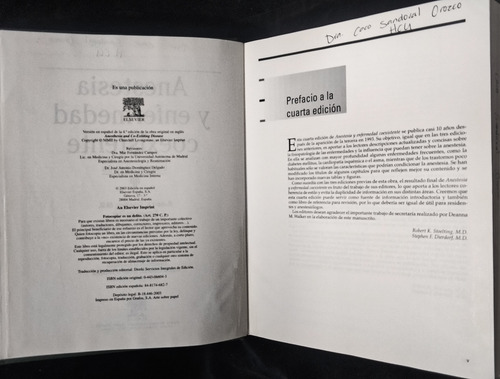 Anestesia Enfermedad Coexistente 4aedición Robert Stoelting (Usado)