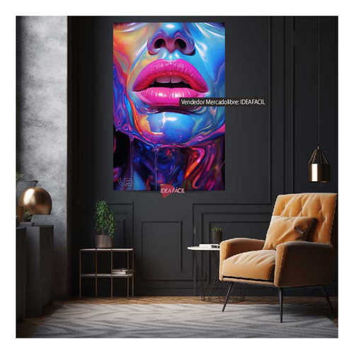 Cuadro Labios Mujer Sexy Canvas Grueso Cvb1 90x60