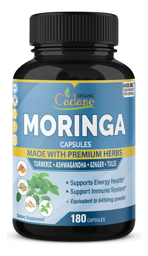 Capsulas De Extracto De Moringa Organica De 6450 Mg, Suminis