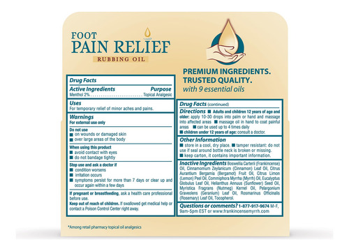 Frankincense & Myrrh Neuropathy Rubbing Oil, 2 Fluid Ounce