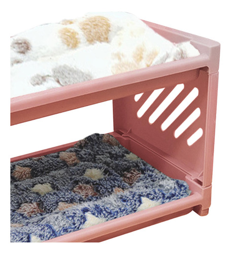 Cama Para Hámster Con Esterilla Refugio Cálido Rosado