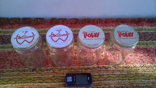 Lote 4 Antiguos Frascos De Dulce De Leche Ilolay Williner (Usado)