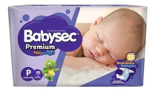 Babysec premium pañales P pack 4 paquetes