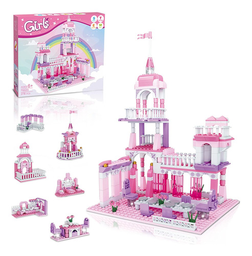 Castillo De Princesa Para Niñas, Bloques De Construcción, Ju