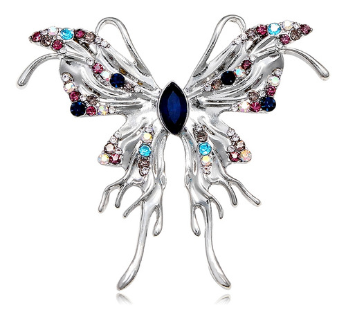 Exquisito Broche De Mariposa De Cristal A La Moda Para Mujer