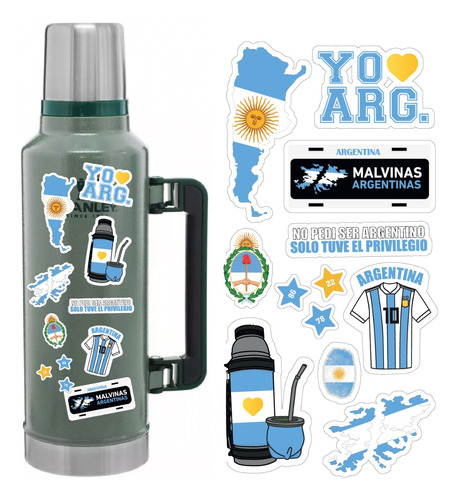 Stickers Calcos Argentina Pasion Termo Compu 10x20