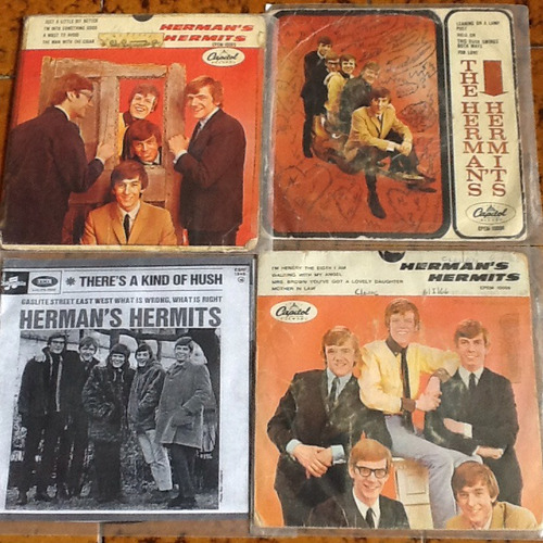 Hermans Hermits 4 Discos Acetatos 45 Rpm Precio Por Lote