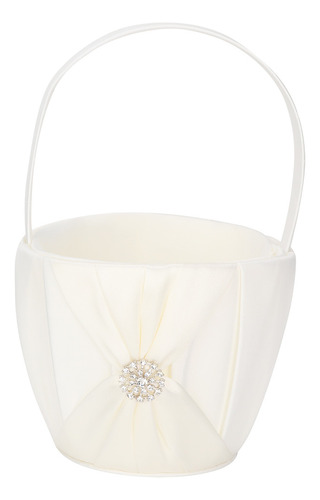 Cesta De Flores De Boda De Material Satinado De Seda Cesta