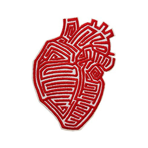 Gothic Anatomical Heart Embroidered Iron On Patch Boho ...