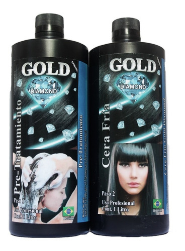 Imagen 1 de 4 de Cera Fria Capilar Gold Diamond Original De Litro
