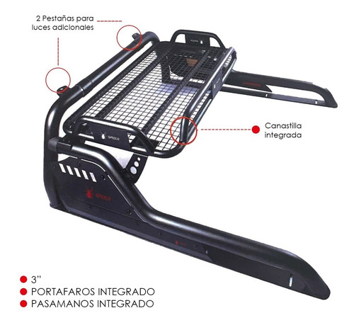 Roll Bar Con Canastilla Para Toyota Tacoma 15-23