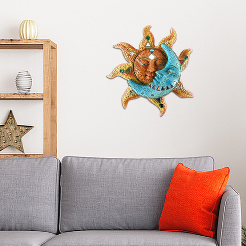 Decoración De La Cara Del Cuerpo Celestial Del Sol Y La Luna