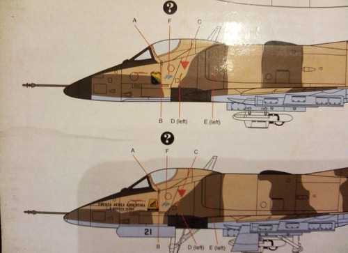 Skyhawk A4-c-calcas F.a.a-escala 1/48- Kit Hobbycraft