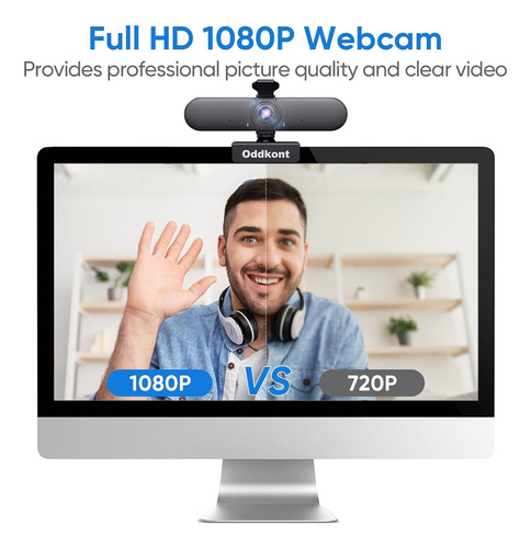 Cámara Web Full Hd 1080p Con Micrófono Y Privacidad