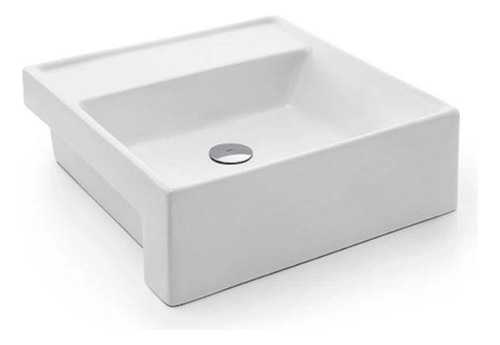 Cuba De Semiencaixe Docol 970126 Com Mesa Quadrada Branca