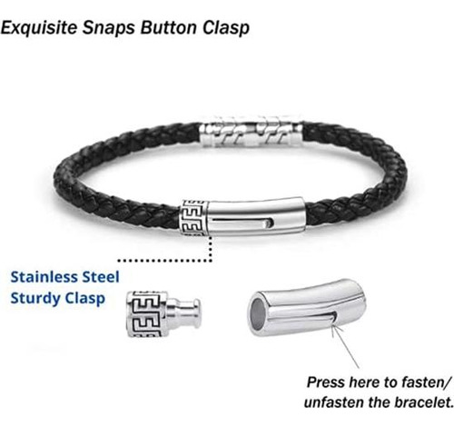 Carleen Destination Pulsera De Cuero Genuino Para Hombre Cue