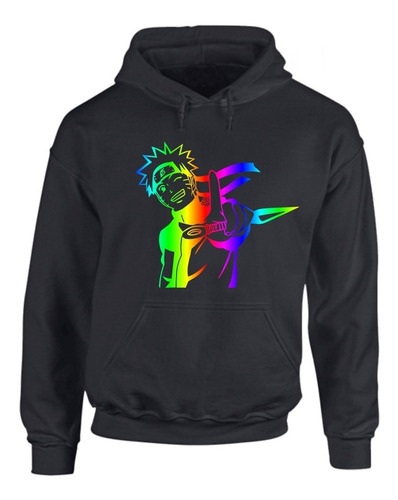 Buzo Naruto Uzumaki Holografico Arco Iris Prisma Exclusivo