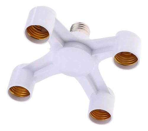 Soquet Adaptador Con 4 Focos 15w E27 Luz Blanca O Amarilla