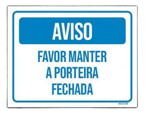 Kit 5 Placas Aviso Favor Manter Porteira Fechada