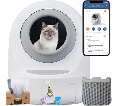 Arenero Automática Autolimpiante Para Gatos Control De Voz