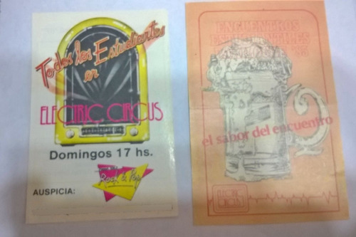 Tarjetas Electric Circus  Años 80 Lote X 2