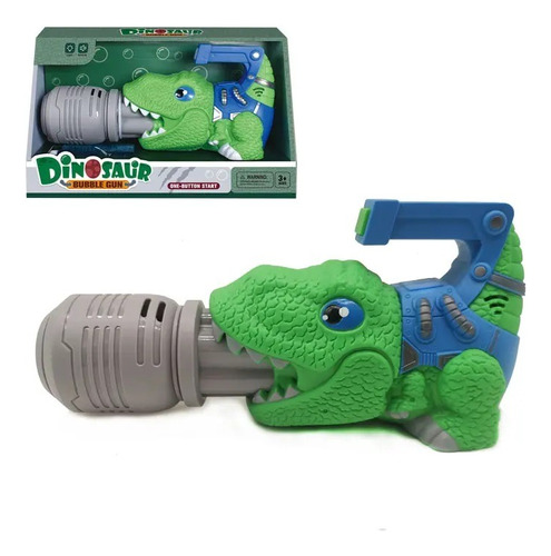 Pistola De Burbuja Dinosaurio Con Luces Y Sonido Para Niños