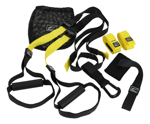 Set Bandas De Suspensión Bodytrainer Trx Pro Color Negro