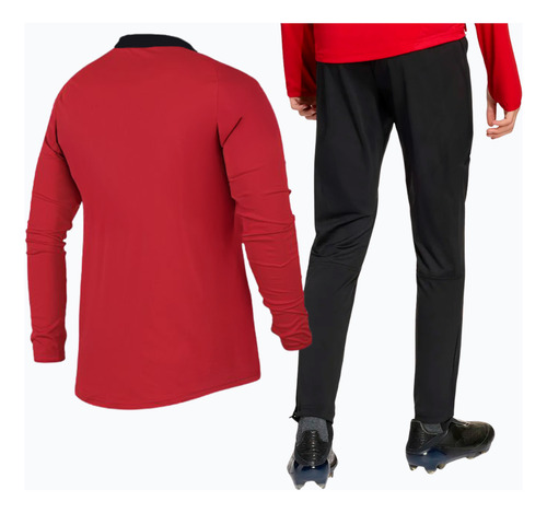 Conjunto River Campera Buzo Pantalon Futbol Invierno Rojo 14