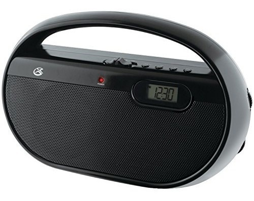 Gpx, Inc. R602b Radio Am / Fm Portátil Con Reloj Digital Y E