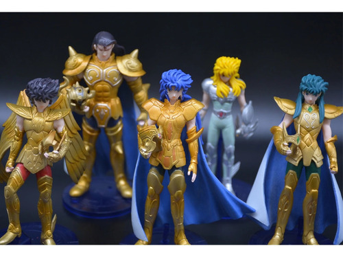 5 Unids/set Oro Saint Seiya Knights Pvc Figura De Acción Reg