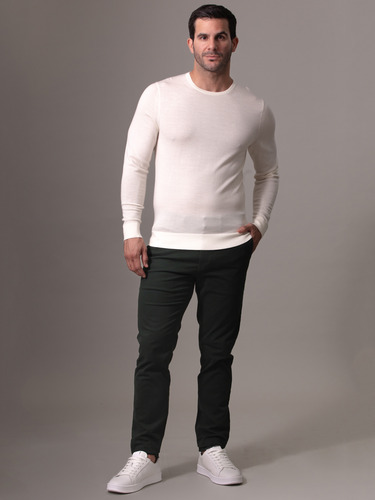 Sweater De Lana Termorregulador Blanco Calvin Klein