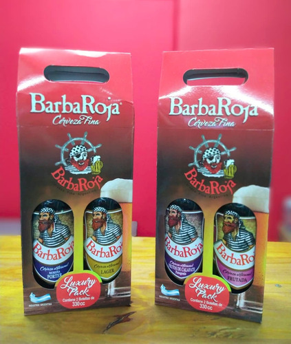 Imagen 2 de 10 de Cerveza Artesanal Barbaroja Estuche Regalo X2 Porrones