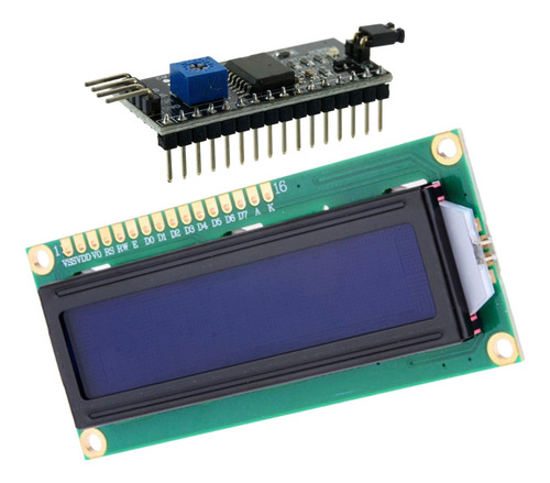 Display Lcd 16x2 Com Módulo Serial I2c Com Backlight Azul
